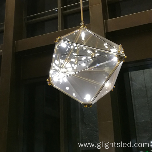 Classic glass crystal modern indoor decoration hotel lobby chandelier pendant light